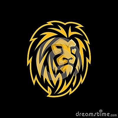 Vector of lion head, lion logo template Vector Illustration