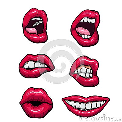 Vector lips set. Vector Illustration