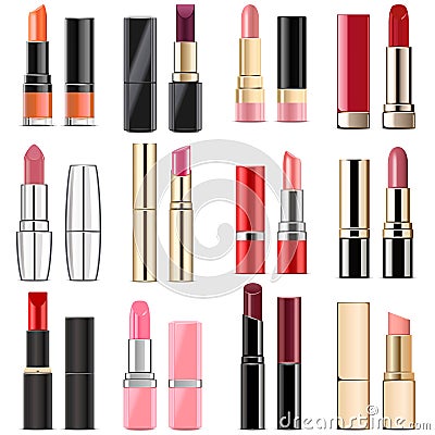 Vector Lipstick Icons Vector Illustration