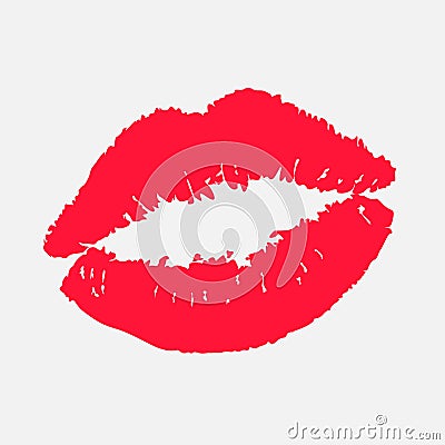 Vector lipstick kiss. Design element. Vector illustration Vector Illustration