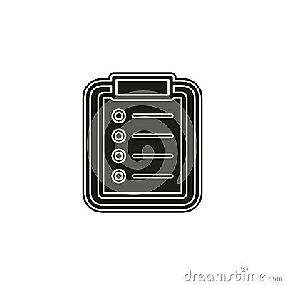 Vector list Icon, checklist Cartoon Illustration