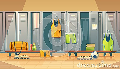 Vector locker, changing room for sports, gym Vector Illustration