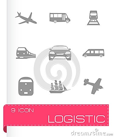 Vector logistic icons set Vector Illustration