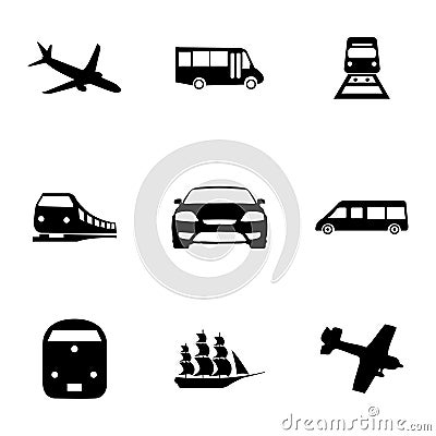 Vector logistic icons set Vector Illustration