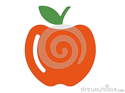 Vector logo apple on white background Stock Photo