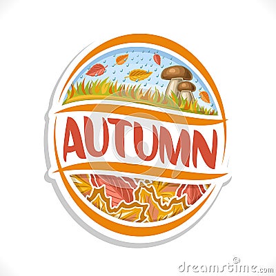 Vector logo for Autumn season Vector Illustration