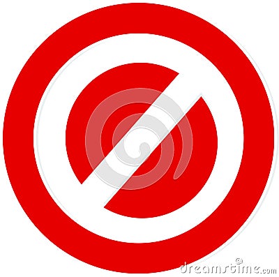 Vector logo banned or stopped on a white background Stock Photo