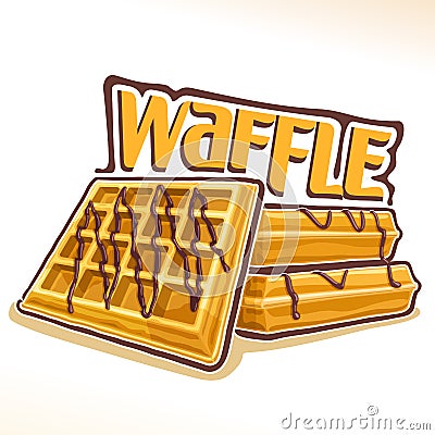 Vector logo for belgian Waffle Vector Illustration