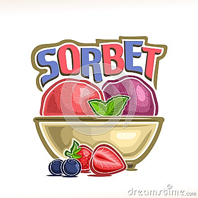 Vector logo for Berry Sorbet Vector Illustration