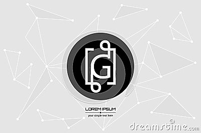 Vector logo with business card Vector Illustration