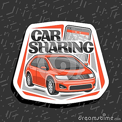 Vector logo for Car Sharing Vector Illustration