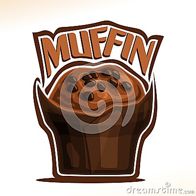 Vector logo for Chocolate Muffin Vector Illustration