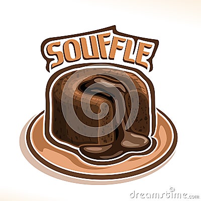 Vector logo for chocolate Souffle Vector Illustration