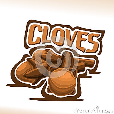 Vector logo for Cloves spice Vector Illustration