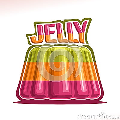 Vector logo for colorful Jelly Vector Illustration