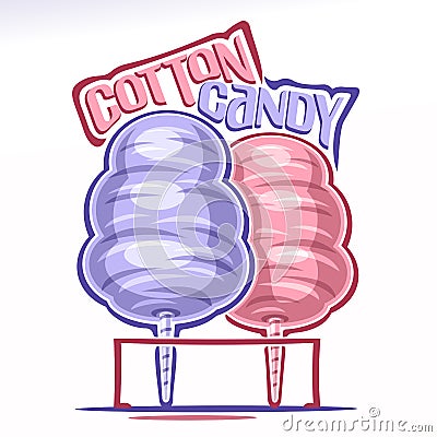 Vector logo for Cotton Candy Vector Illustration