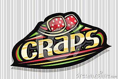 Vector logo for Craps Gamble Vector Illustration