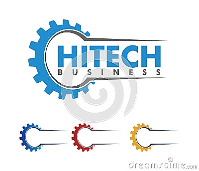 Vector logo design for automotive business, technical industry, car maintenance, smart idea engine, Vector Illustration