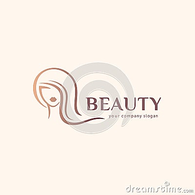 Vector logo design for beauty salon, hair salon, cosmetic. Design element. Vector Illustration