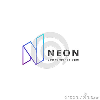 Vector logo design for business. Letter N Vector Illustration