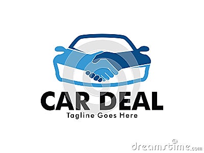 Vector logo design of car dealer technology business deal marketing and auto shop service Stock Photo