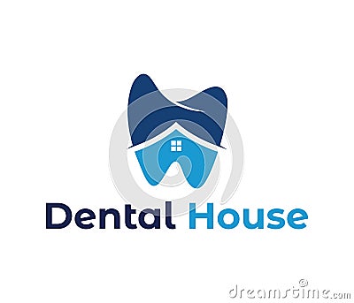 Vector logo design illustration for dental clinic healthcare, dentist practice, tooth treatment, healthy tooth and mouth Vector Illustration