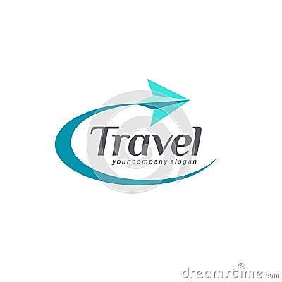 Vector logo design for travel company Vector Illustration