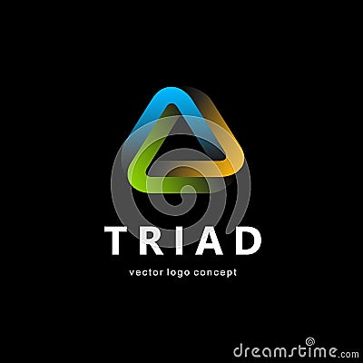 Vector logo design. Triangle sign Vector Illustration