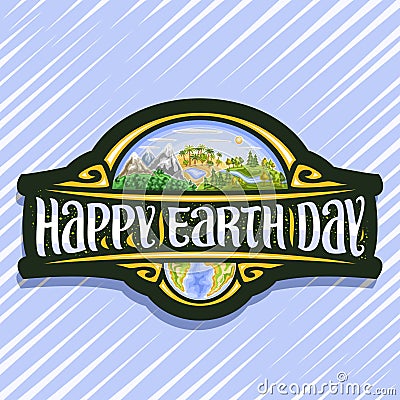 Vector logo for Earth Day Vector Illustration