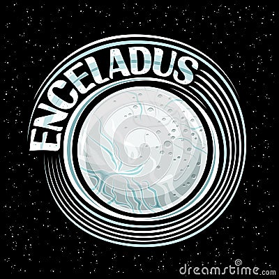 Vector logo for Enceladus Moon Vector Illustration