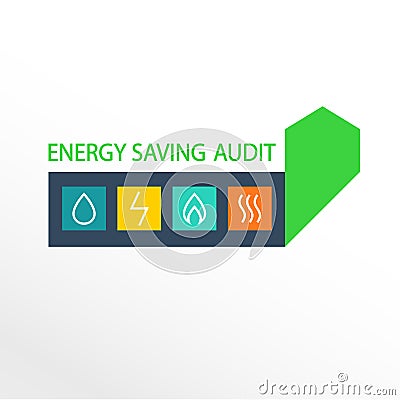 Vector logo, energy efficiency Vector Illustration