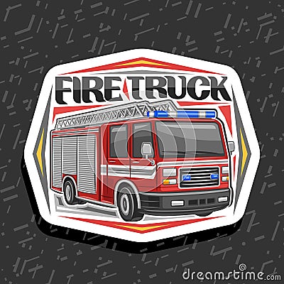 Vector logo for Fire Truck Vector Illustration