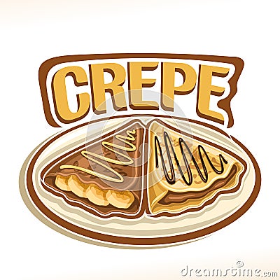 Vector logo for french Crepe Vector Illustration