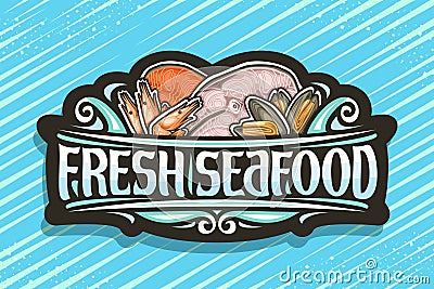 Vector logo for Fresh Seafood Vector Illustration