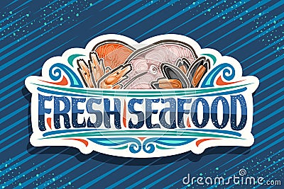 Vector logo for Fresh Seafood Vector Illustration