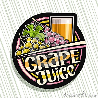 Vector logo for Grape Juice Vector Illustration