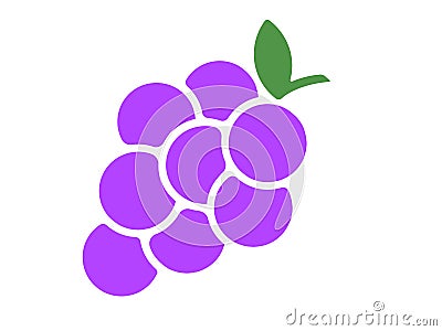 Vector logo grapes on a white background Stock Photo