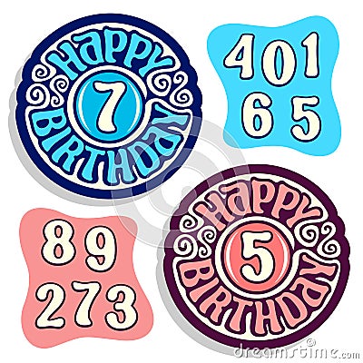 Vector logo for Happy Birthday Vector Illustration