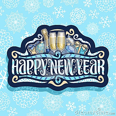 Vector logo for Happy New Year Vector Illustration