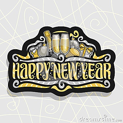 Vector logo for Happy New Year Vector Illustration