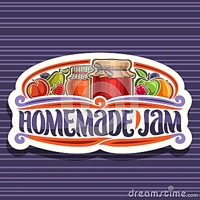 Vector logo for Homemade Jam Vector Illustration