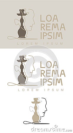 Vector logo for hookah, Museum, art Studio Vector Illustration