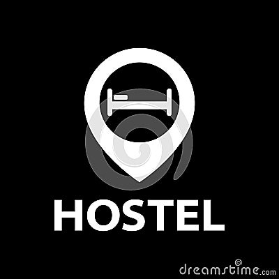 Vector logo of the hostel and hotel Stock Photo