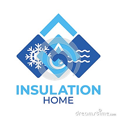 Vector logo of insulation, protection for houses Vector Illustration