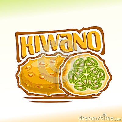 Vector logo Kiwano Fruit Vector Illustration