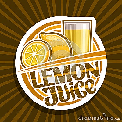 Vector logo for Lemon Juice Vector Illustration
