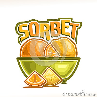 Vector logo for Lemon Sorbet Vector Illustration