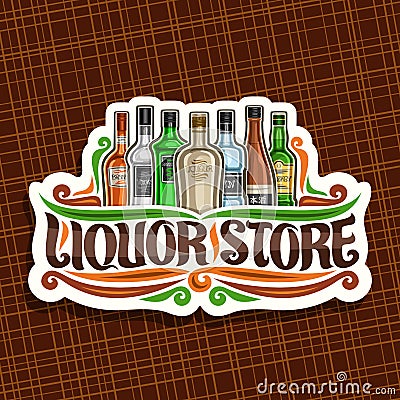 Vector logo for Liquor Store Vector Illustration