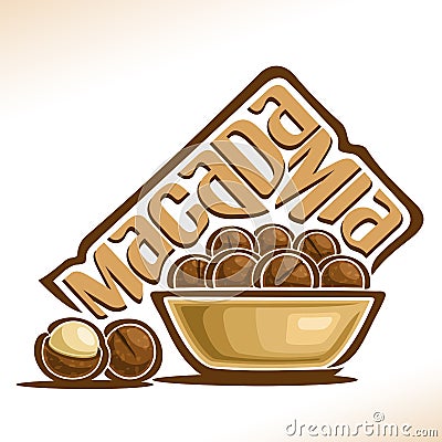 Vector logo for Macadamia Nut Vector Illustration