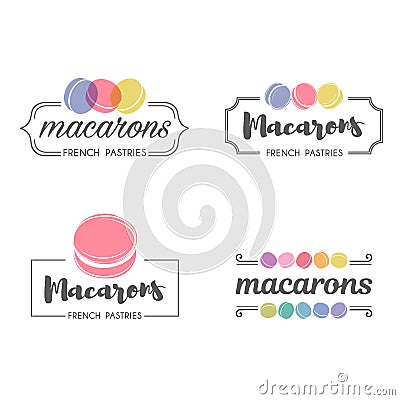 Vector logo macaron for shop, boutique, store Vector Illustration